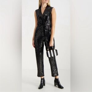 Alice and Olivia Lyle Sequin Jumpsuit